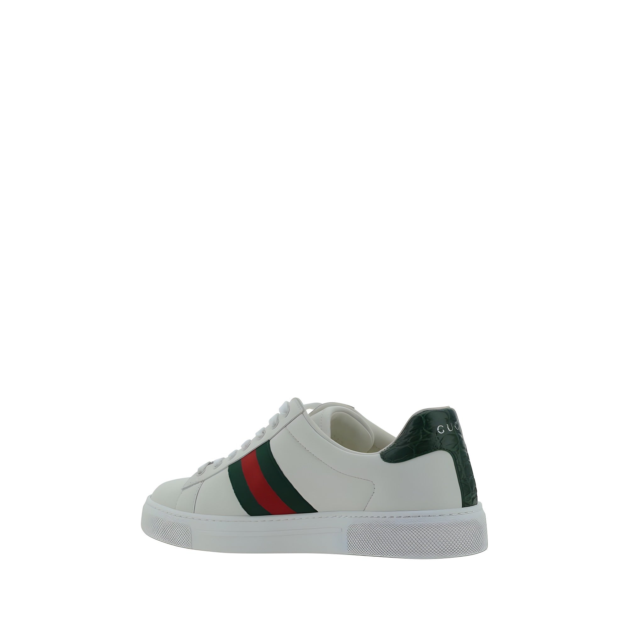 Gucci White Calf Leather Low Top Sneakers