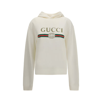 Hanorac Gucci alb din bumbac