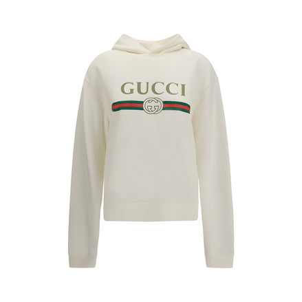 Hanorac Gucci alb din bumbac