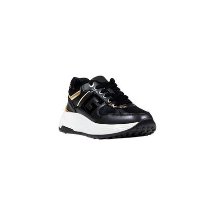 Guess Black Polyurethane Chunky Sneakers