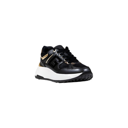 Guess Black Polyurethane Chunky Sneakers