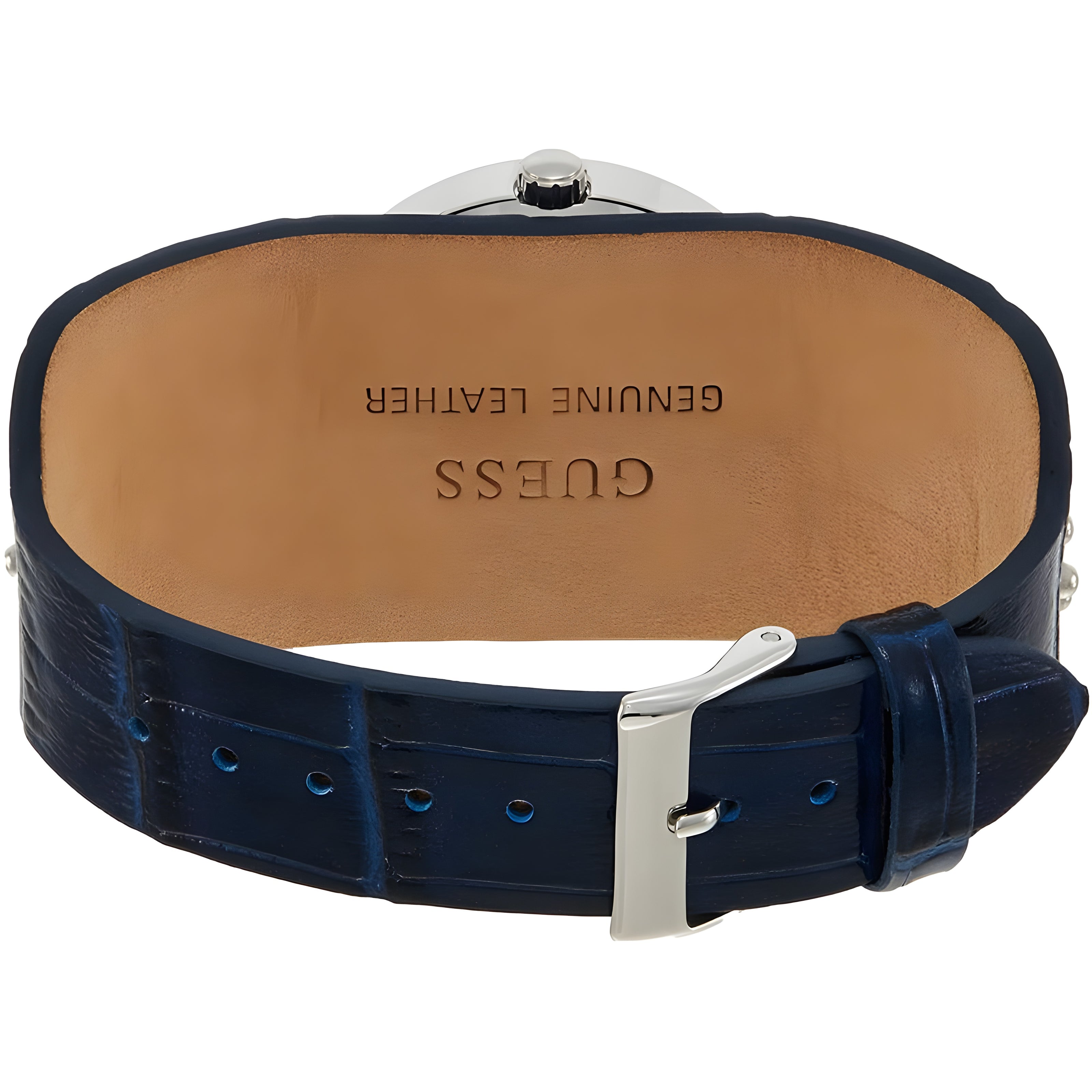 Guess Blue Leather Dress Watch