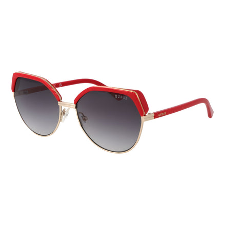 Ochelari de soare Guess aurii din metal Round