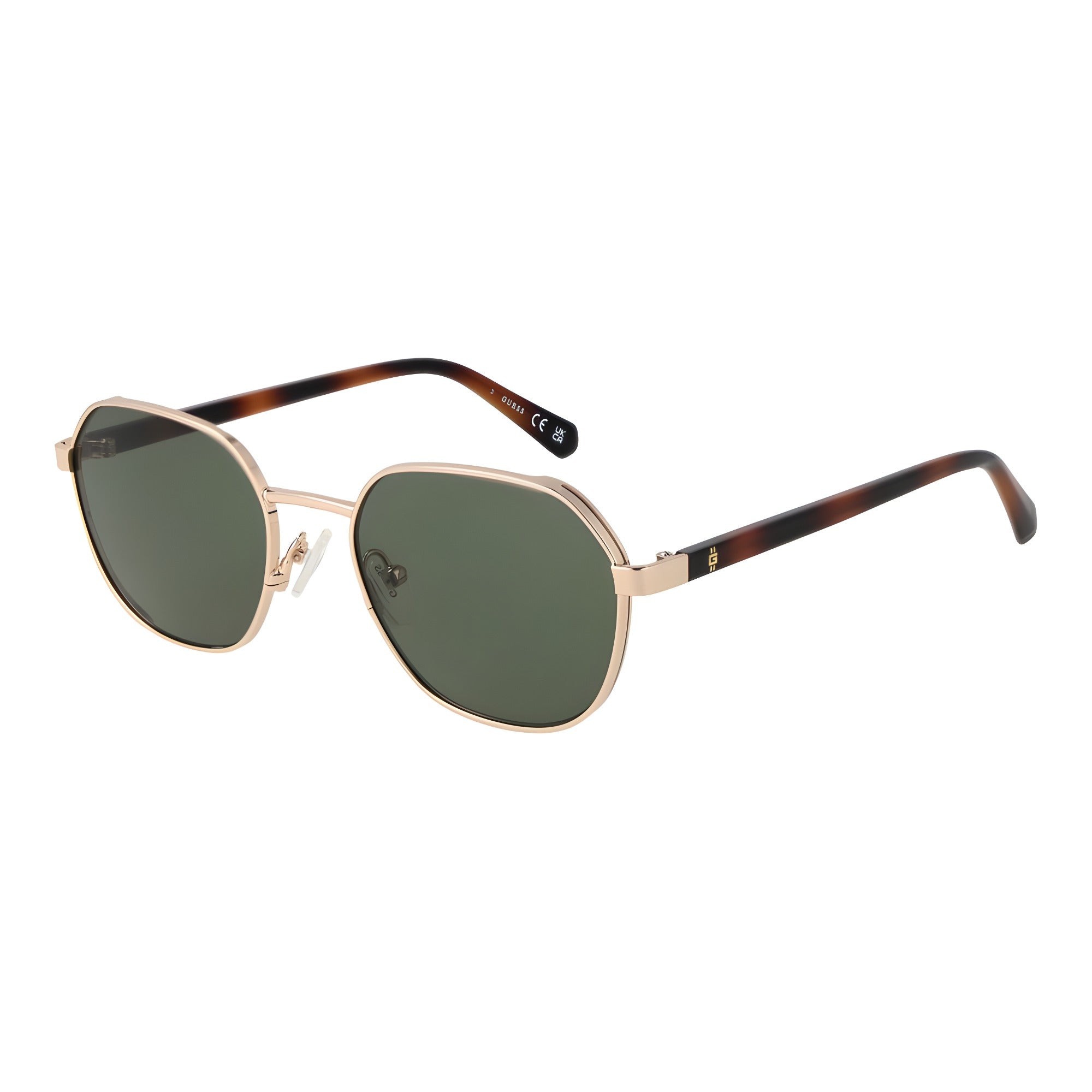 Ochelari de soare Guess aurii din metal