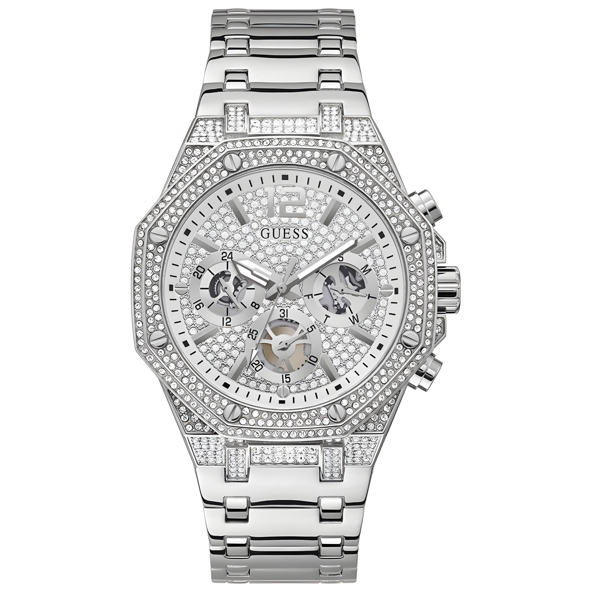Guess Gray Stainless Steel Dress Watch