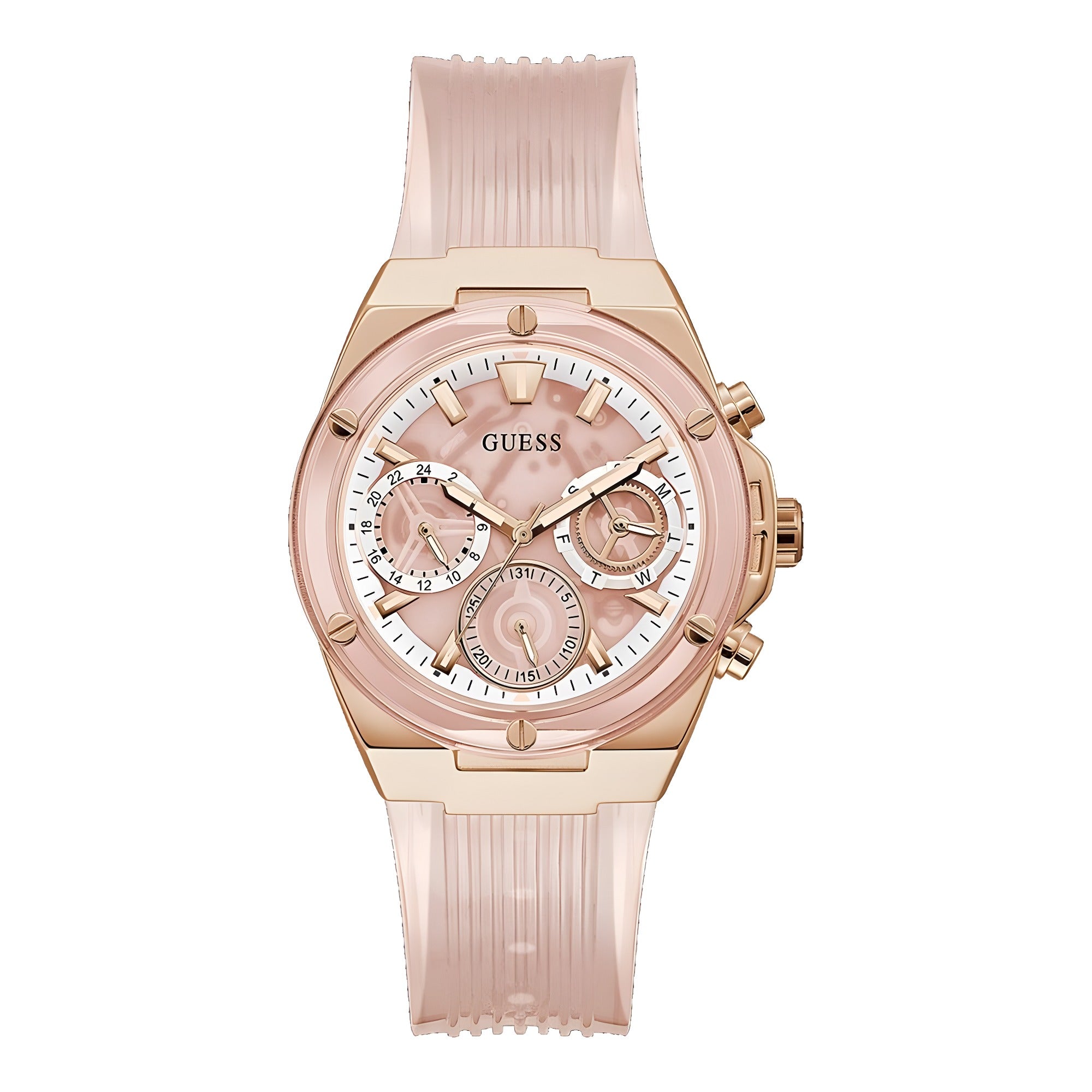Guess Multicolor Rubber Dress Watch