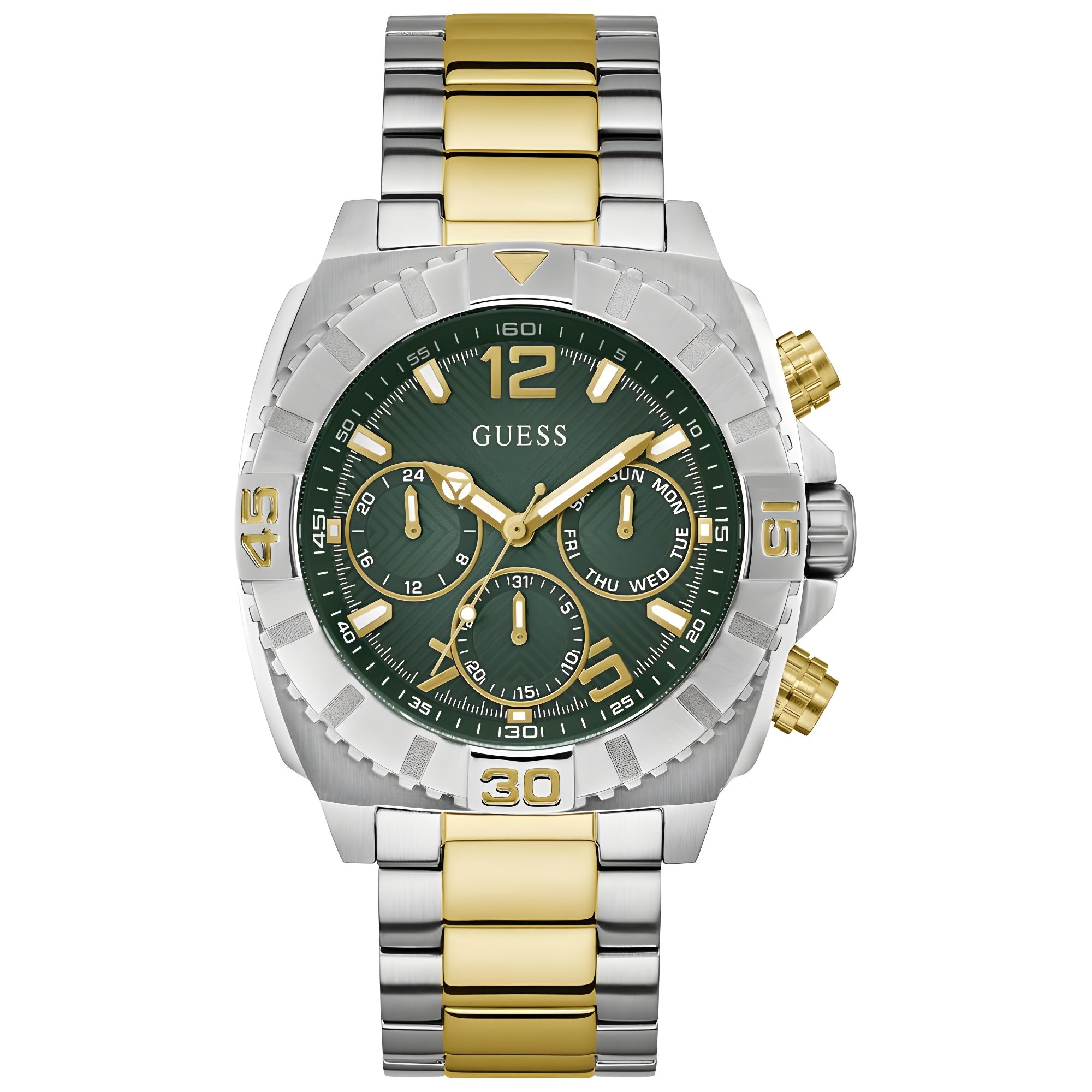Ceas Guess multicolor din oțel inoxidabil cu brățară