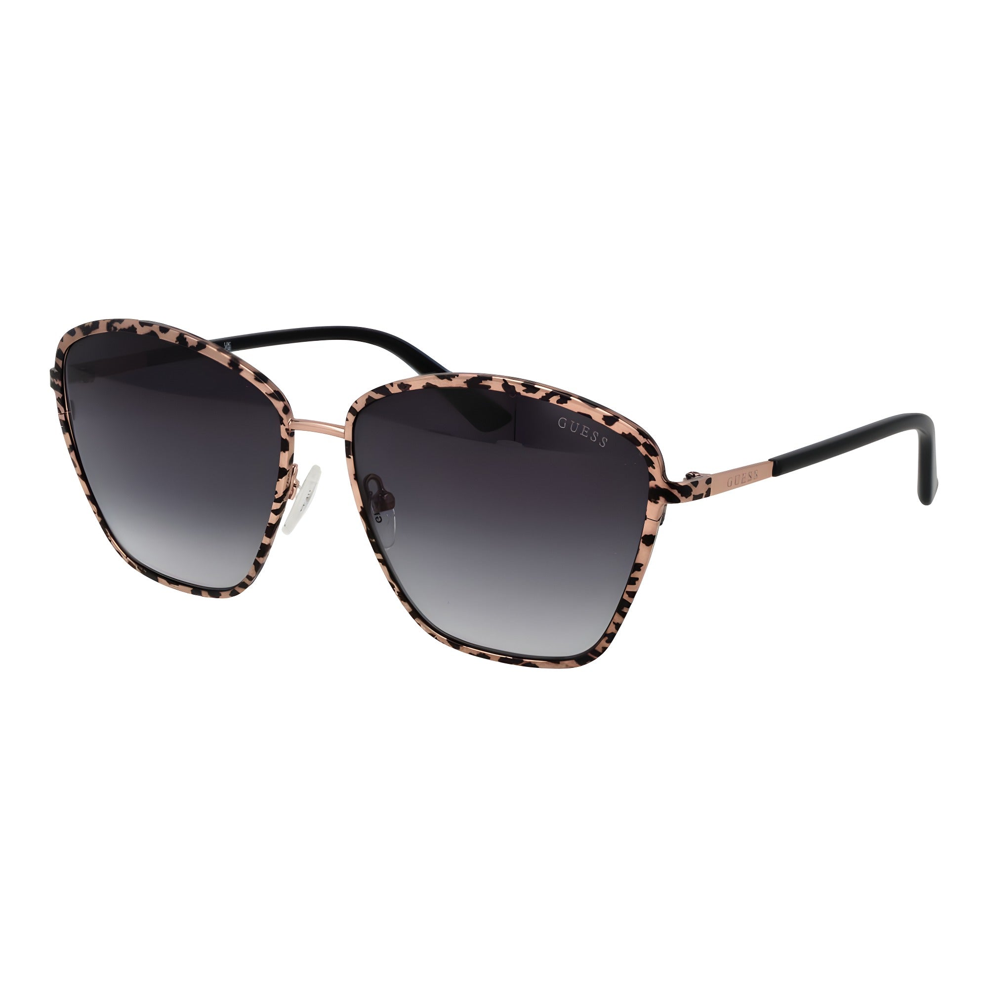Ochelari de soare Guess roz-aurii din metal