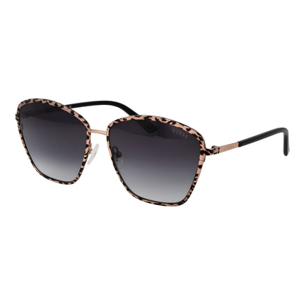 Ochelari de soare Guess roz-aurii din metal