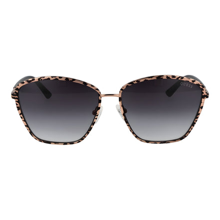 Ochelari de soare Guess roz-aurii din metal