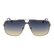 Ochelari de soare Guess tip aviator, metalici argintii