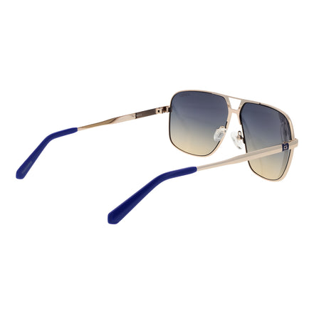 Ochelari de soare Guess tip aviator, metalici argintii