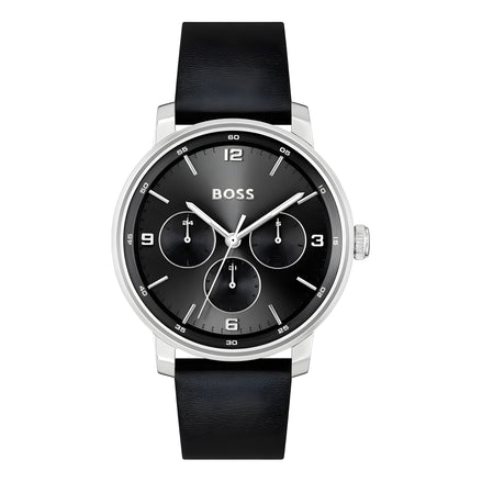 Ceas Hugo Boss negru din piele