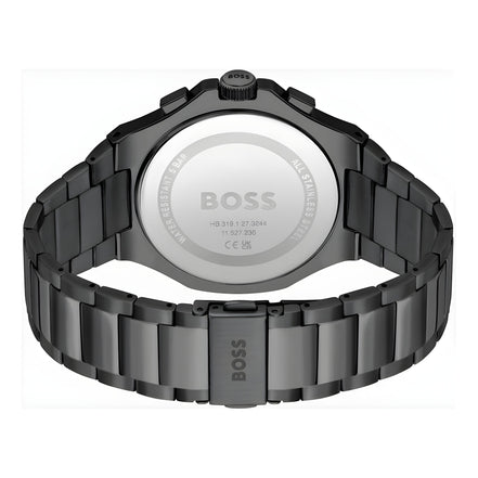 Ceas Hugo Boss negru din oțel inoxidabil cu brățară