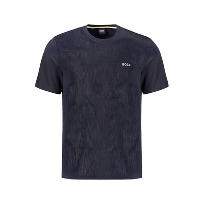 Tricou Hugo Boss albastru din bumbac