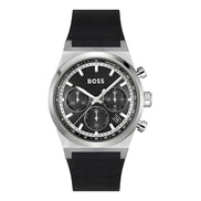 Ceas Hugo Boss gri din piele
