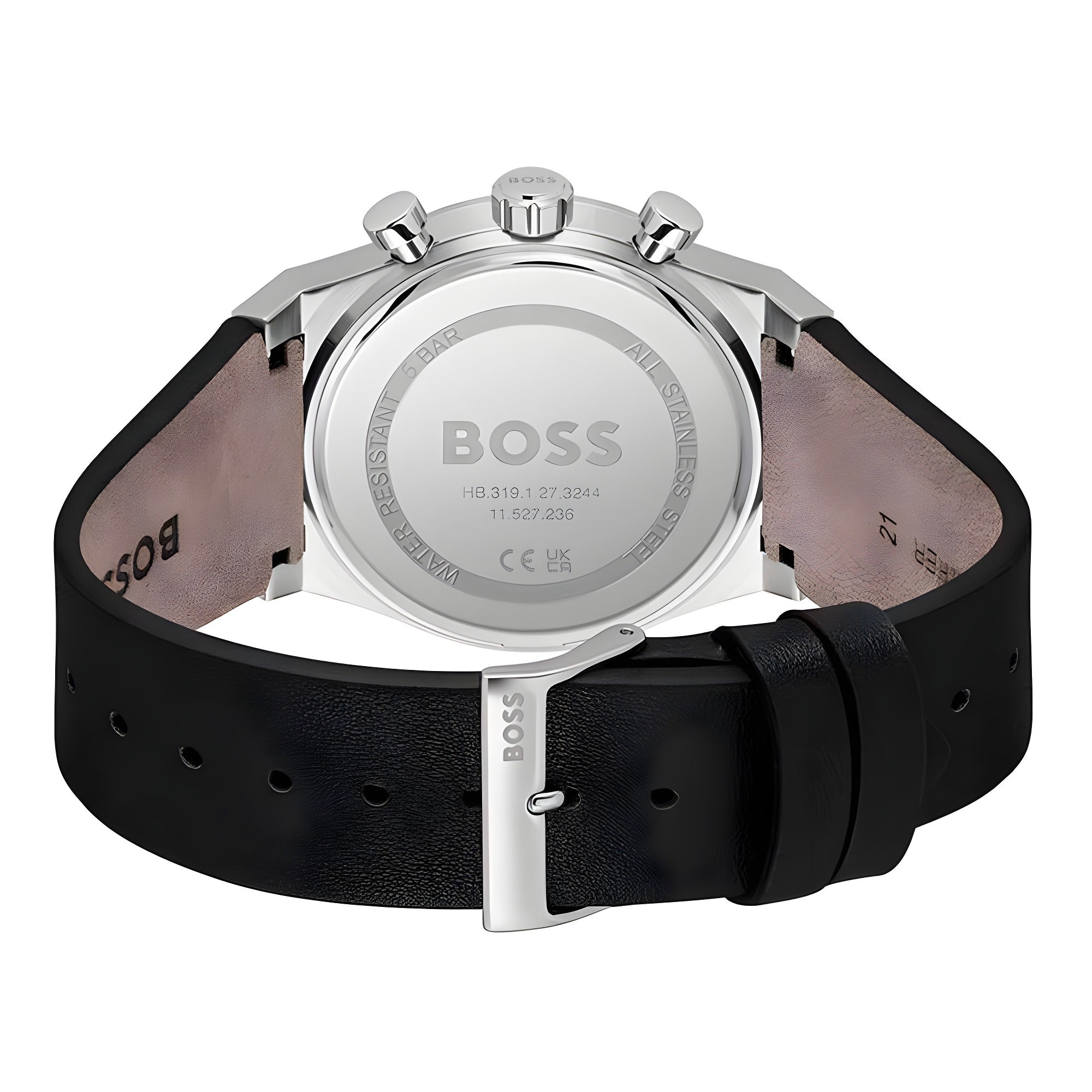 Ceas Hugo Boss gri din piele