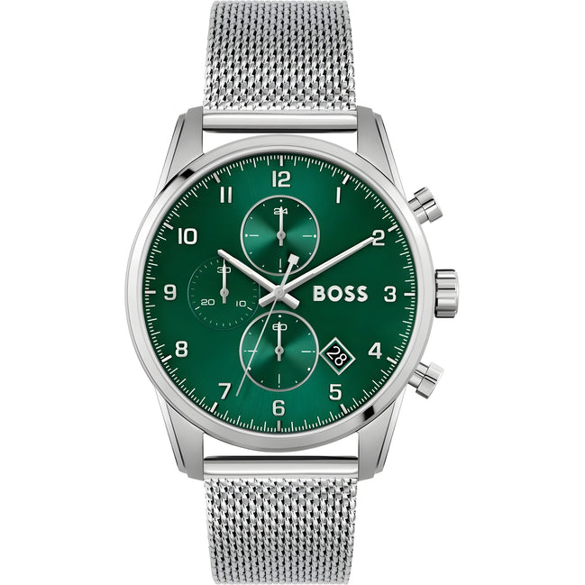 Hugo Boss Silver Stainless Steel Dress Watch
