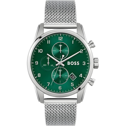 Hugo Boss Silver Stainless Steel Dress Watch