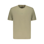 Tricou Hugo Boss verde din bumbac cu logo aplicat