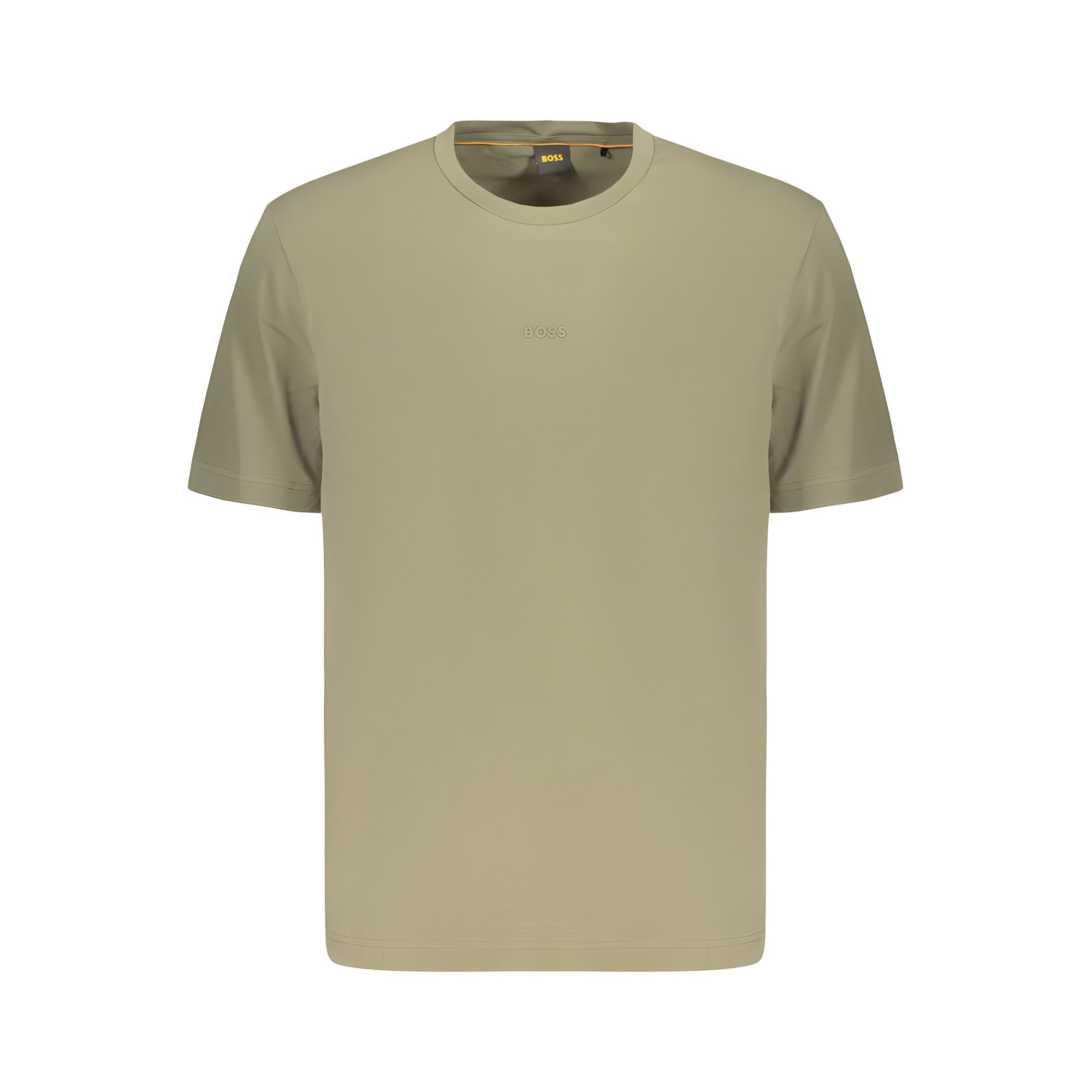 Tricou Hugo Boss verde din bumbac cu logo aplicat