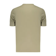 Tricou Hugo Boss verde din bumbac cu logo aplicat