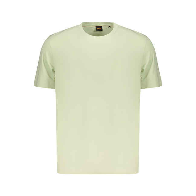 Tricou Hugo Boss verde din bumbac stretch