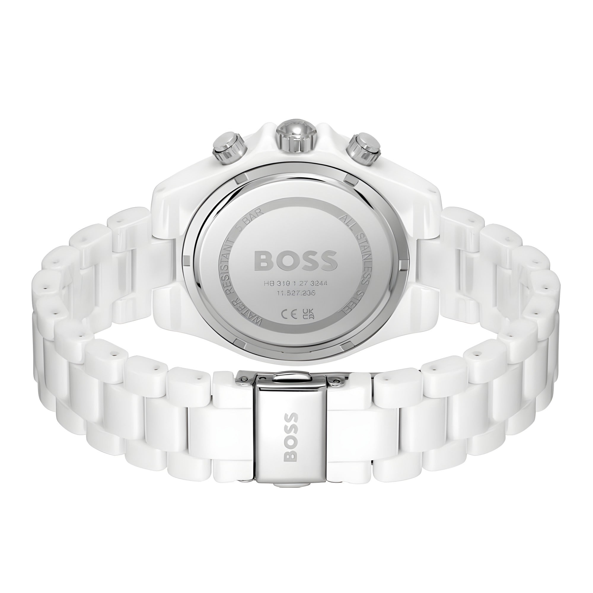 Ceas Hugo Boss alb din ceramică