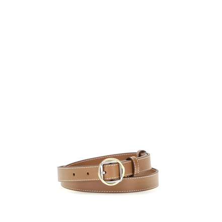 Jacquemus Curea Subțire Bej din Piele