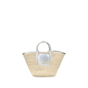 Geantă de mână Jacquemus din rafie bej