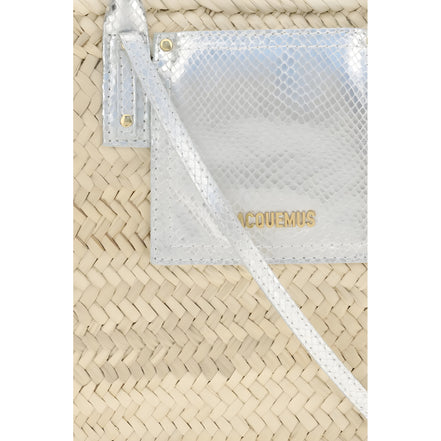 Geantă de mână Jacquemus din rafie bej