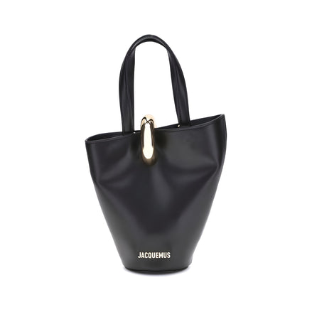 Geantă bucket Jacquemus neagră din piele
