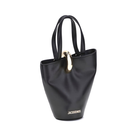 Geantă bucket Jacquemus neagră din piele
