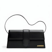 Jacquemus Black  leather Le Bambino Long bag
