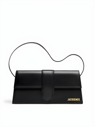 Jacquemus Black  leather Le Bambino Long bag