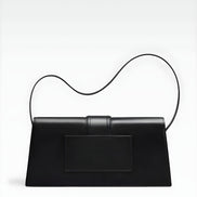Jacquemus Black  leather Le Bambino Long bag