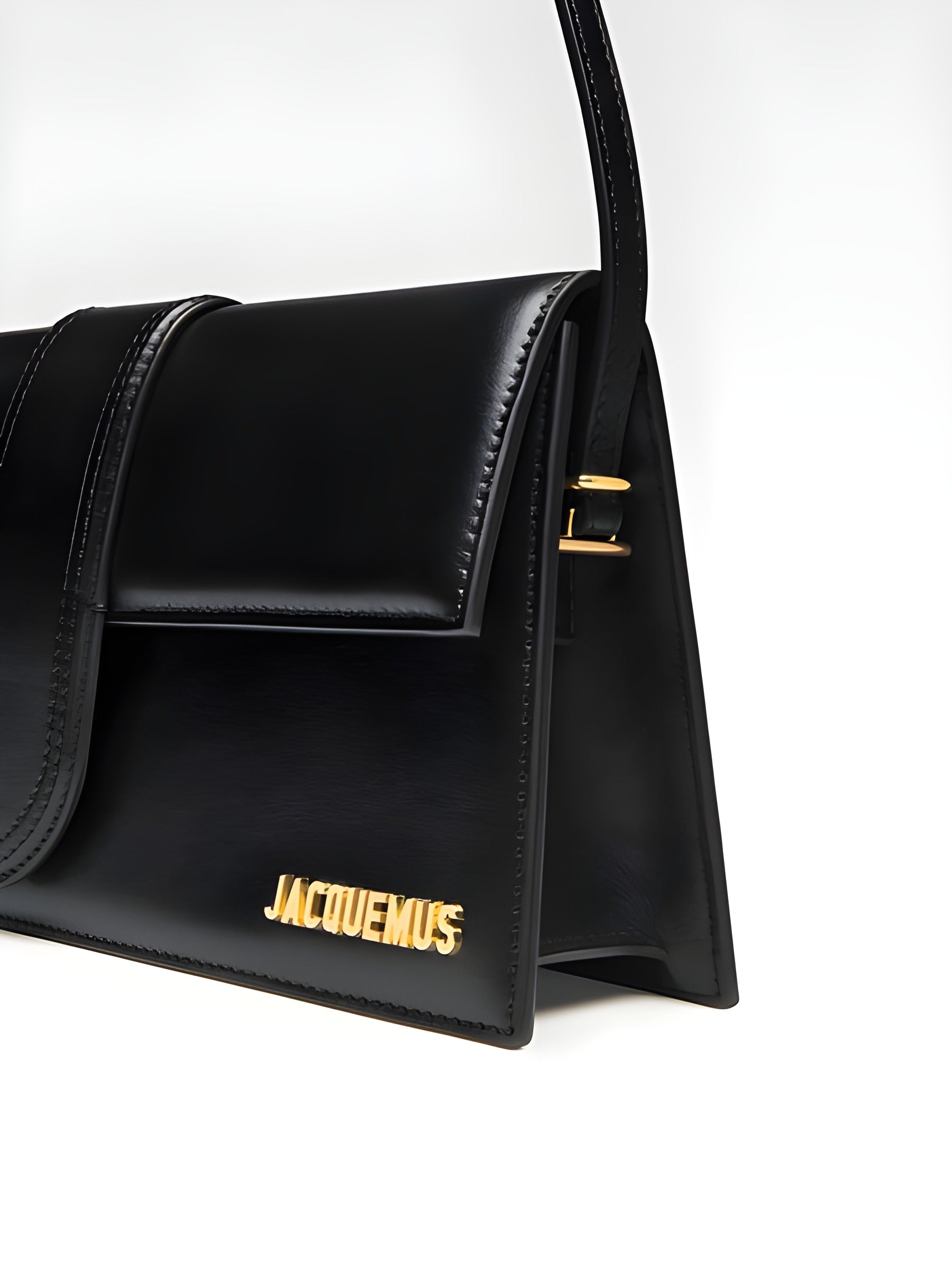Jacquemus Black  leather Le Bambino Long bag