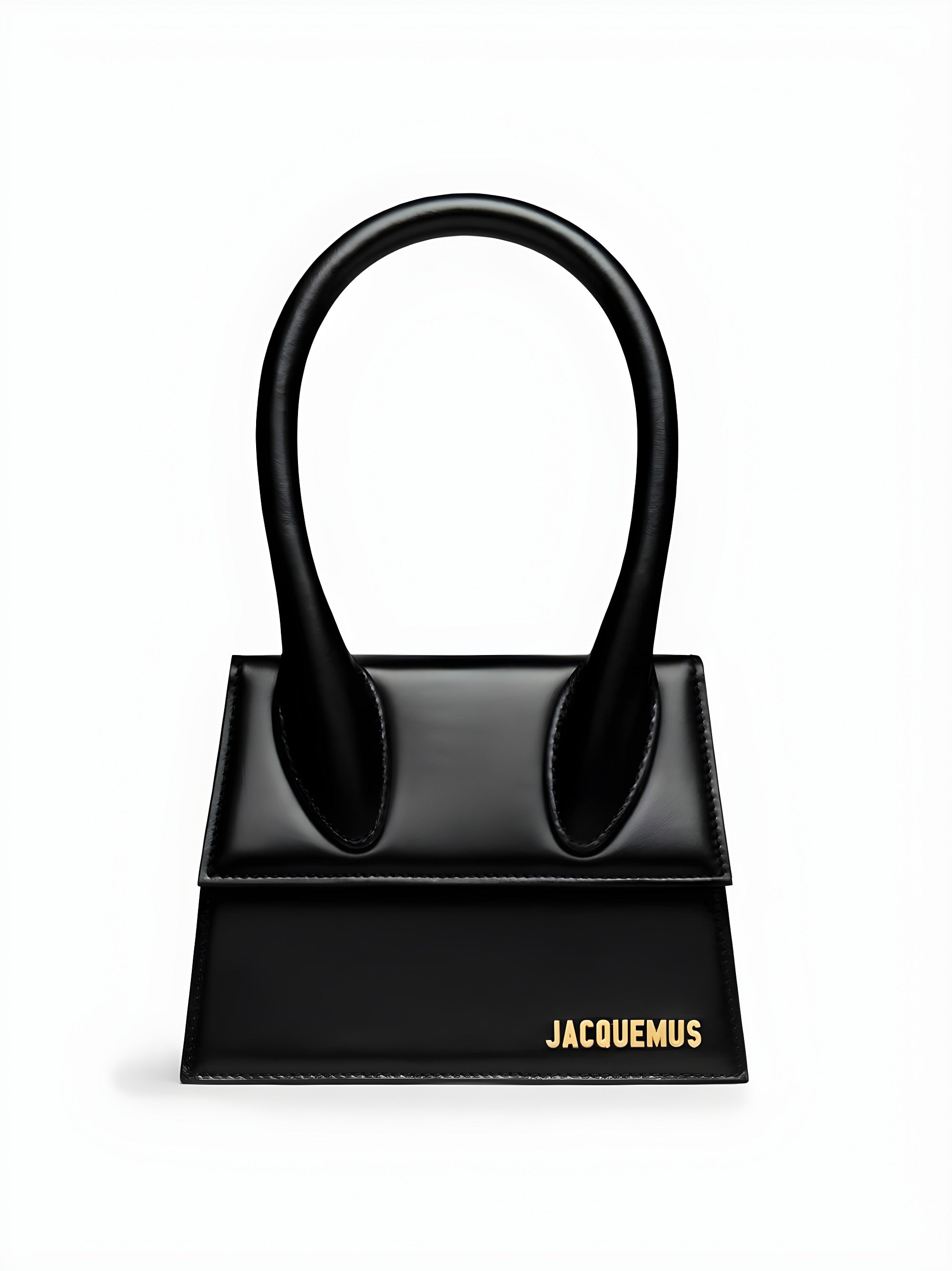 Jacquemus Black  leather Le Chiquito moyen bag