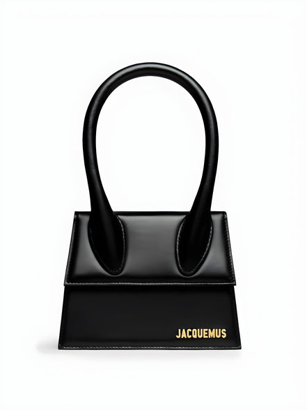 Jacquemus Black  leather Le Chiquito moyen bag
