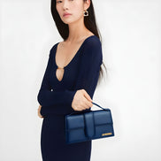 Jacquemus Dark NavyLeather Le Grand Bambino Handbag