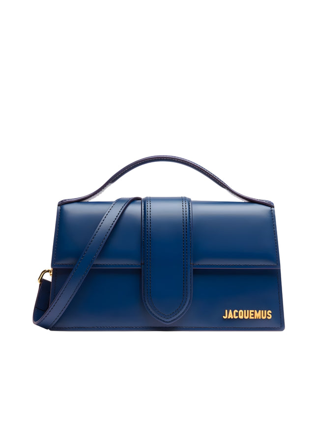 Jacquemus Dark Navy Leather Le Grand Bambino Handbag