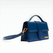 Jacquemus Dark Navy Leather Le Grand Bambino Handbag