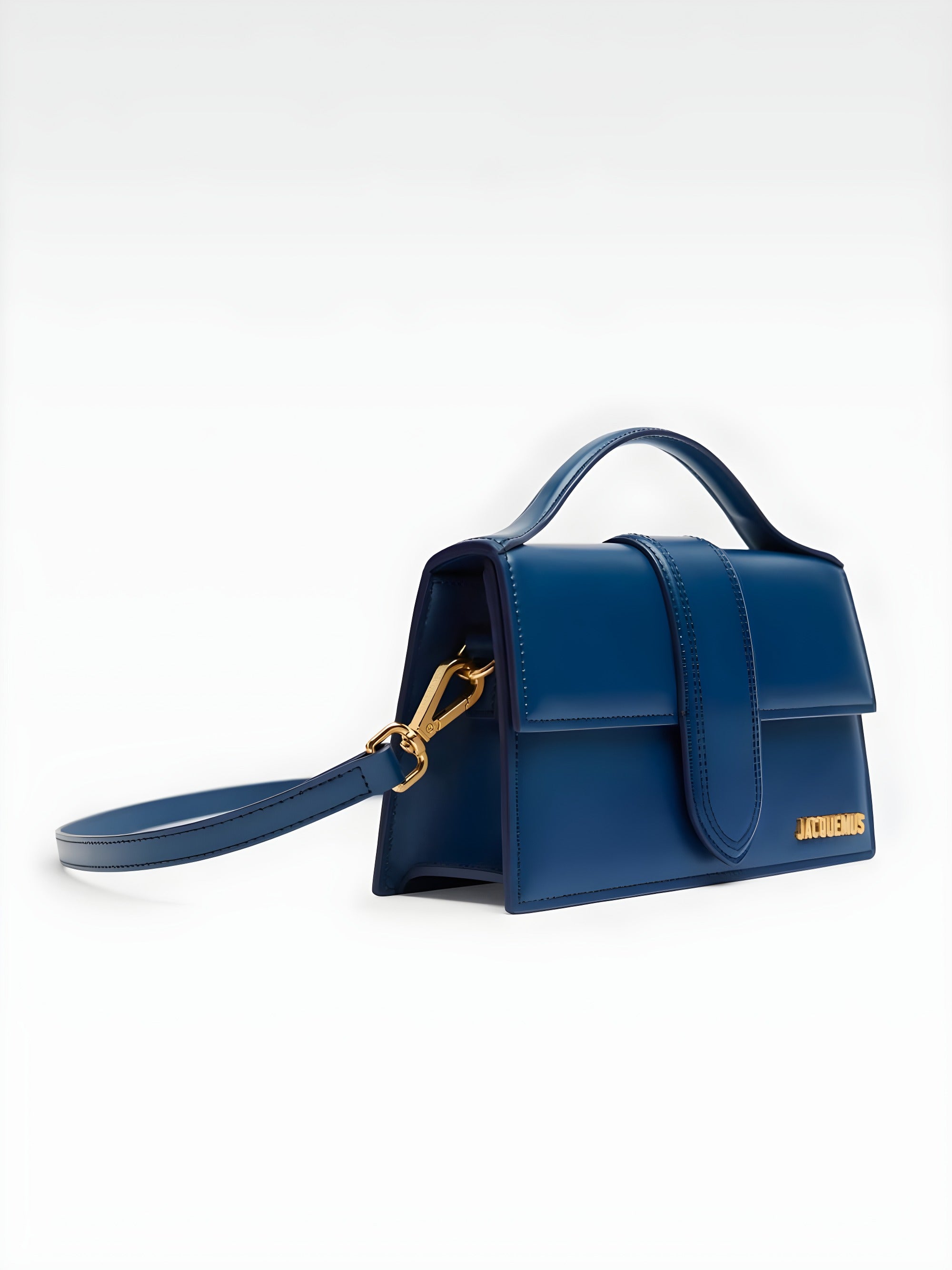 Jacquemus Dark Navy Leather Le Grand Bambino Handbag