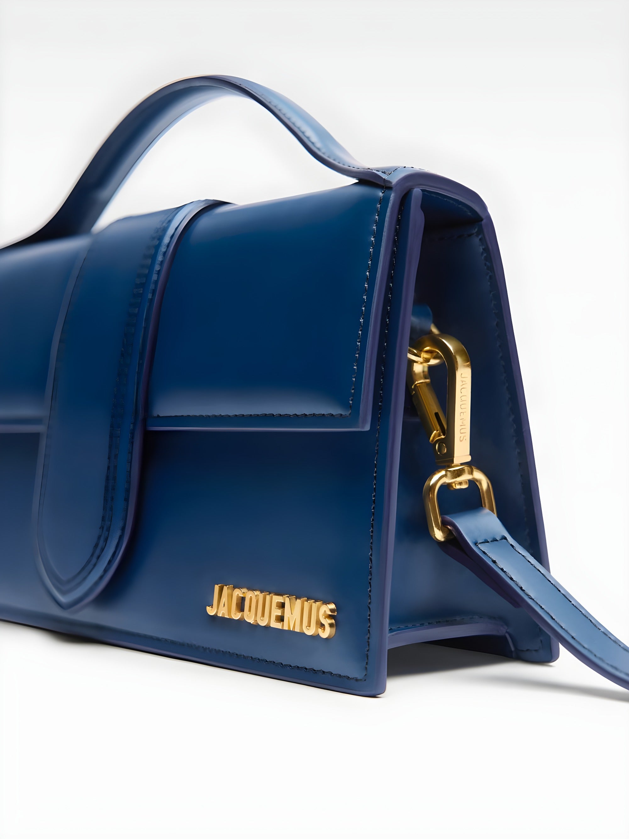 Jacquemus Dark Navy Leather Le Grand Bambino Handbag