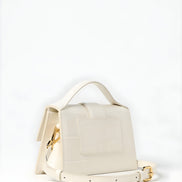 Geantă de mână Jacquemus Ivory Cocco Le Grand Bambino