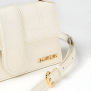 Geantă de mână Jacquemus Ivory Cocco Le Grand Bambino