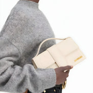 Geantă de mână Jacquemus Ivory Cocco Le Grand Bambino