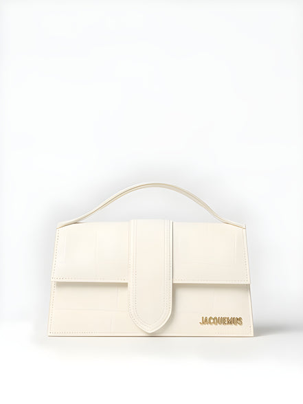 Jacquemus Ivory Cocco Le Grand Bambino Handbag