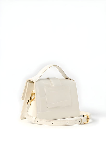 Jacquemus Ivory Cocco Le Grand Bambino Handbag