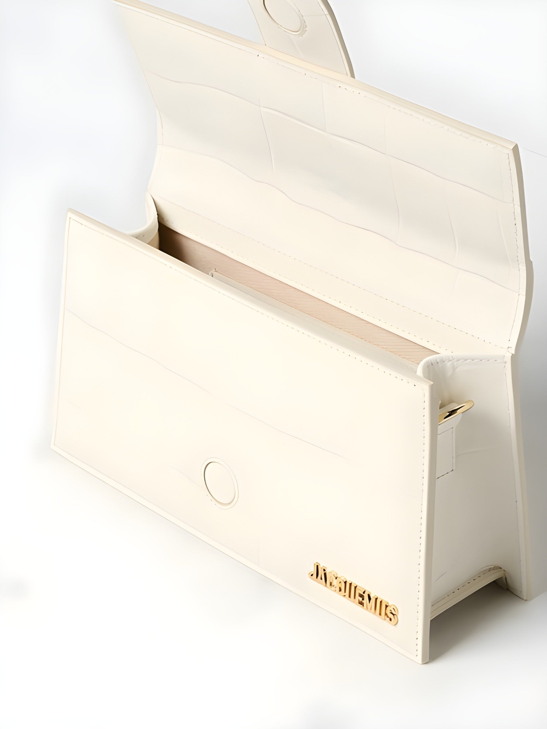 Jacquemus Ivory Cocco Le Grand Bambino Handbag